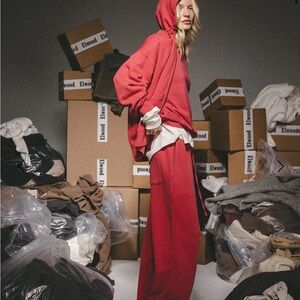 Elwood Women's Red core zip hoodie & jogger pants sweat set size small